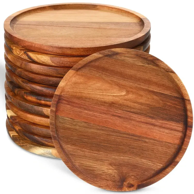 Wood Dinner Plates Round Wooden