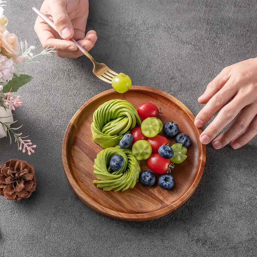 Wood Dinner Plates Round Wooden