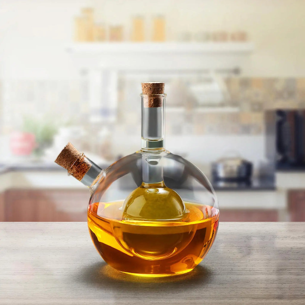 Oil and Balsamic Vinegar Glass Cruet Bottle